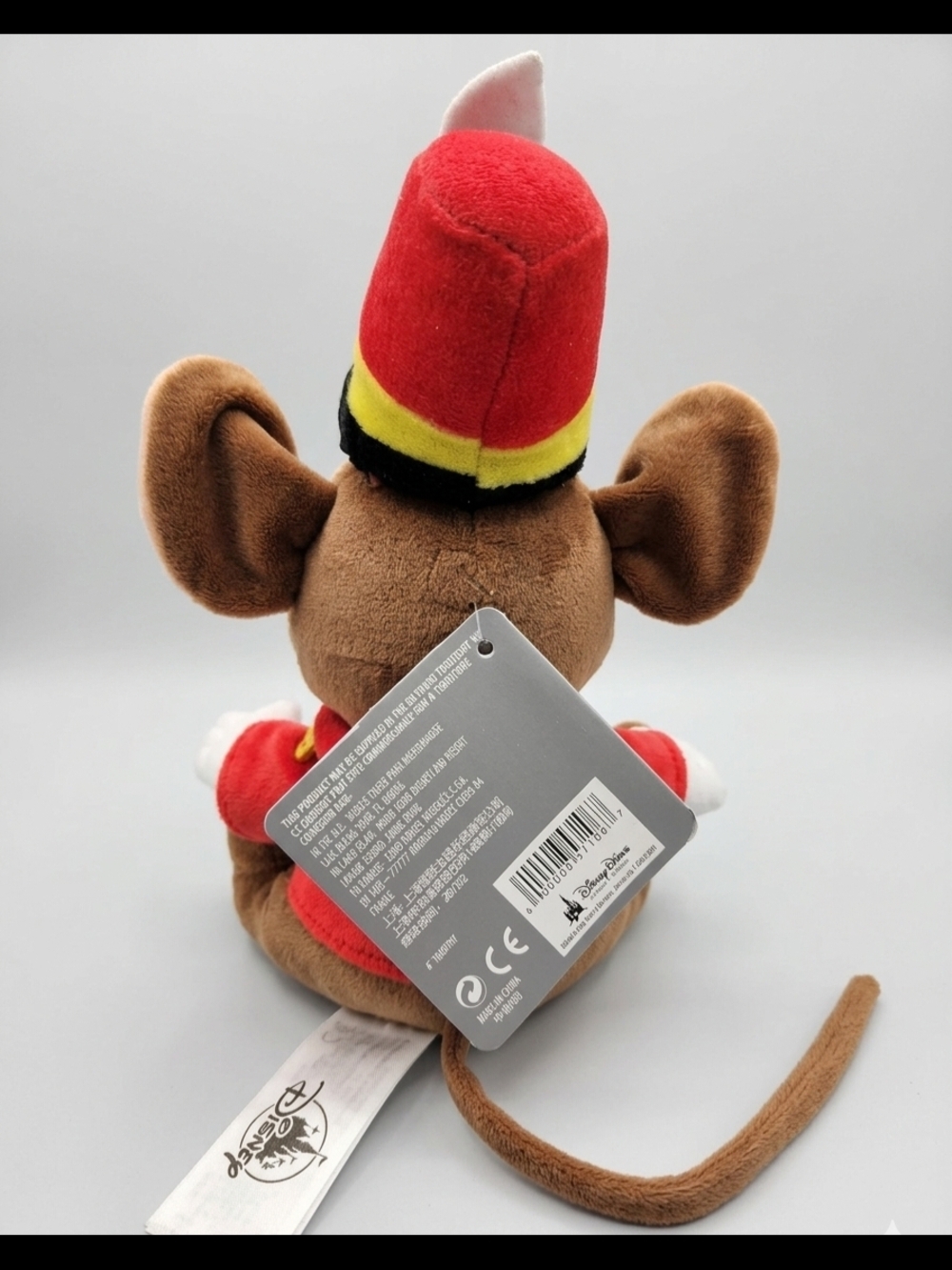 Disney Parks Authentic Original Dumbo Timothy Q Mouse Ringmaster 8” Plush - Picture 4 of 5